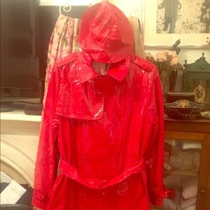 Lilith Paris France NWOT Cherry Red Raincoat & Hat